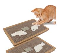 Nobleza - 2* Rascador de cartón para gatos. Alfombrilla con Catnip. 38.2*24.5*4cm