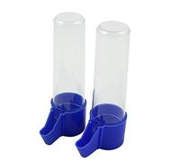 Nobleza - 2 x Bebedero de Plástico en Voladeras para Pájaros, Bebedero Automático y Comedero 90ml - Adecuado para Aves de Compañía Pequeñas y Medianas como Canarios y Periquitos