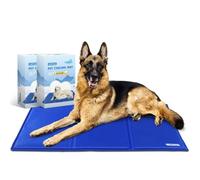 Nobleza 2X Alfombrilla refrescante para Mascotas Grandes. Auto refrigerante No tóxico. Ideal para para Perros, Gatos en Verano. 110 * 70 cm, Color Azul, XL