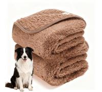 Nobleza 2X Manta Perro, Manta de Felpa para Perros Pequeñas y Medianos, 120 x 100 cm, Súper Suave, Reversible, Lavable a Máquina, Marrón