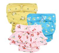 Nobleza 3 Packs Pañales Lavables para Perros, Pañales Reutilizables Altamente Absorbentes para Mascotas, Bragas Higiénica para Perras en Celo, Incontinencia Canina y Viajes De Larga Distancia