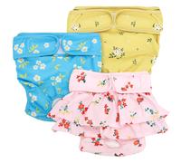 Nobleza 3 Packs Pañales Lavables para Perros, Pañales Reutilizables Altamente Absorbentes para Mascotas, Bragas Higiénica para Perras en Celo, Incontinencia Canina y Viajes De Larga Distancia