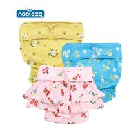 Nobleza 3 Packs Pañales Lavables para Perros, Pañales Reutilizables Altamente Absorbentes para Mascotas, Bragas Higiénica para Perras en Celo, Incontinencia Canina y Viajes De Larga Distancia múltiple