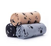 Nobleza - 3 x Manta Suave de Felpa para Perro, Mantas Mullida para Perros Gatos Conejos y Otras Mascotas, Lavable, para Sofá y Cama Perro 75 * 75cm (S)