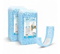 Nobleza 40 Unidades Pañales Perro Macho Desechables Talla M (34-50cm) - Antifugas 360° con Núcleo de Gel - Fajas para Incontinencia y Marcado - Cierres Ajustables Sin Tirones