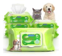 Nobleza 480 unidades Toallitas Higiene para Perro y Gato, Toallitas Limpiadoras Hipoalergénicas de Aloe Vera para Mascotas, Limpiar y Eliminar olores de Patas, Cuerpo y Trasero, Sin Alcohol, Pack de 6