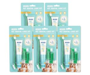 Nobleza - 5 Piezas Set Higiene Dental para Perros， Dientes Perro para la Limpieza y el Cuidado Dental de Los Perros， Previene la Placa y Sarro