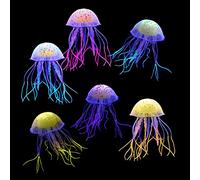 Nobleza - 6 Piezas Adornos para Acuarios Decoración del Acuario Medusas Artificiales, Decoración de Pecera, Medusas Fluorescentes Artificiales | No Altera Los Parametros del Agua