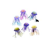 Nobleza - 6 Piezas Adornos para Acuarios Decoración del Acuario Medusas Artificiales, Decoración de Pecera, Medusas Fluorescentes Artificiales | No