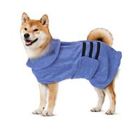 Nobleza Albornoz para Perros con Velcro, Superabsorbente y de Secado rápido, Albornoz de Microfibra para Todos los Gatos y Perros, Toalla Suave para Perros (M Azul)(1)