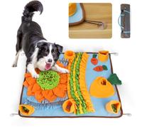 Nobleza Alfombra Olfativa Juego de Inteligencia para Perros, Juguete Interactivo, Estera de Alimentación Lenta para Entrenamiento de Forrajeo, Ventosas Antideslizantes, Snuffle Mat L75*W58CM Blue