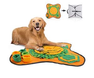 Nobleza Alfombra Olfativa para Perros, Juguete Interactivo Snuffle Mat, Juego de Inteligencia para Entrenamiento, Estera de Alimentación Lenta Portátil, 70x70cm