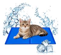Nobleza Alfombra Refrescante para Gatos - Gel Auto-refrigerante No Tóxico, Activado por Presión, 40x50 cm, Azul