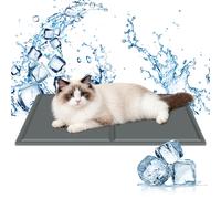 Nobleza Alfombra Refrescante para Gatos - Gel Auto-refrigerante No Tóxico, Activado por Presión, 40x50 cm, Gris