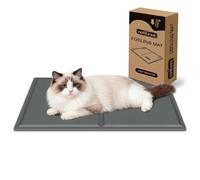 Nobleza Alfombra Refrescante para Perros Gatos, Auto Refrigerante No tóxico. Alfombra de Gel Activada por Presión para Perros Gatos, 50 * 40 cm, Gris