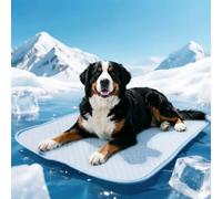 Nobleza Alfombra Refrescante para Perros Grandes, con Tecnología QMAX>0.5, Cama Perro Verano, Antimordedura, Lavable y Portátil, Ideal para Viajes y Hogar, 110x70cm