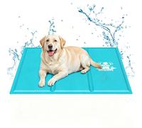 Nobleza Alfombrilla Refrescante para Perros y Gatos - Estampado, Gel Activado por Presión, Auto-refrigerante - Tamaño: 120x80 cm - Azul Claro