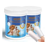 Nobleza Almohadillas de Limpieza de Dientes para Perro y Gato, 100pcs Toallitas de Higiene para Perros, Eliminación Eficaz del Sarro, Fórmula de Agua Pura, No Irritante, Sin Alcohol ni Sabor Químico