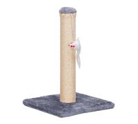 Nobleza Árbol Rascador para Gatos de Sisal Natural,Poste rascador para gatos de sisal con juguete, Pequeño, Color Gris. 25 * 25 * 35 cm
