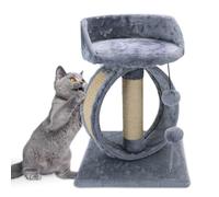 Nobleza Árboles para Gatos，Rascador para Gato de Sisal Natural，Juguetes de Actividades para Gatos，con Juguetes de Peluche,35 * 35 * 48cm,Gris