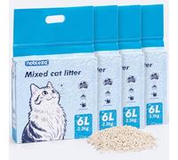 Nobleza Arena de Tofu para Gatos 2.5KG, Arena Aglomerante Natural con Bentonita, Sin Polvo, Control de Olores, Alta Absorción, Desechable en el Inodoro