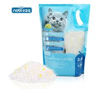 Nobleza Arena para Gatos de sílice Camada para Gatitos de Gel de Diamante 3.8L Absorbente, Cómodo Biodegradable Sabor a Limon White-15.2