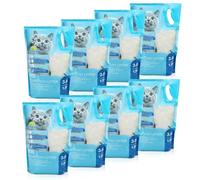Nobleza - Arena para Gatos de sílice Camada para Gatitos de Gel de Diamante 8 X 3.8L Absorbente, Cómodo Biodegradable Sabor a Limon