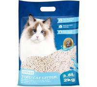 Nobleza Arena para Gatos Vegetal y Aglomerante, 3.8 Litres~ 2KG, Arena de maíz para gatos biodegradable, lecho para gatos libre de polvo