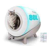 Nobleza Arenero Autolimpiable Inteligente para Gatos con App, 80L Capacidad, Ideal para Varios Gatos, Incluye 2 Rollos de Bolsas de Basura SL01