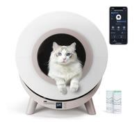 Nobleza - Arenero Autolimpiable Inteligente para Gatos con App - SL01, 80L Capacidad, Ideal para Varios Gatos, Incluye 2 Rollos de Bolsas de Basura, Inodoro Automático para Mascotas