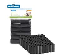 Nobleza Bolsas Caca Perro, 1080 Unidades Bolsas Excrementos Perros, Extra Grueso, Fuerte y a Prueba. 12 Rollos por Pack, 72 Rollos , Color Negro Negro 1080 Units