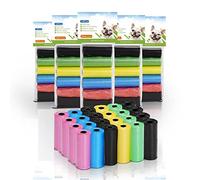 Nobleza Bolsas Caca Perro, 1080 Unidades Bolsas Excrementos Perros, Extra Grueso, Fuerte y a Prueba. 24 Pack, 72 Rollos, 5 Colores