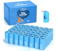Nobleza Bolsas Caca Perro, 600 Bolsas Excrementos Perros con Dispensador | 40 Rollos,15 Bolsas Caca Perro/Rollo, Antifugas Resistentes, Bonito Estampado