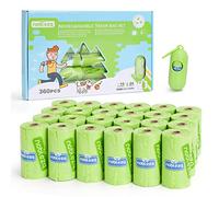 Nobleza Bolsas para caca de perro con 1 dispensador, 360 bolsas para caca - Extra gruesas y grandes, sin perfume, 100% a prueba de fugas, color verde