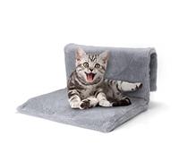 Nobleza Cama de Radiador para Gatos y Perros,Calentito Suave de Felpa Cama para Mascotas,con extraíble Resistente y Duradero Marco de Metal,Gris,48 * 30 * 25cm
