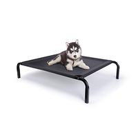 Nobleza Cama Elevada para Perros y Gatos, Transpirable Mascotas Catre Elevado Dormir Relax Interior Exterior, Portatil Camping Perro Cama, Impermeable Textilene y Marco Acero, 68 * 55 * 15cm