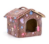 Nobleza Cama Gato Cueva Suave Nido Cueva para Perros Gatos Casa para Perro con Cojín Extraíble y Lavable,Cálido Felpa Cama Cojin Interior Invierno para Perro y Gato Medianos Pequeños