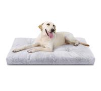 Nobleza Cama Lavable Grande para Perros, Super Suave y Esponjosa Anti-Ansiedad, de Felpa con Fondo Antideslizante, Gris Antiestres, 110x73x10 cm, XL