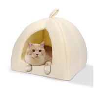 Nobleza, Cama para Gato Perro，Cama Gato Cueva Mediano Lavable con Cojín Extraíble，Casas para Perros 38x38x33cm, Cat Bed Gris