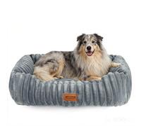 Nobleza Cama para Perro Grande, L 75x65x20cm, Que es Lavable y Cuenta con Suave Relleno de Esponja y Fondo Antideslizante, Gris