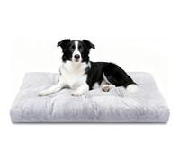 Nobleza Cama para Perro, L 95x60x10 cm Super Suave y Esponjosa Colchon Perro, Lavable de Felpa con Fondo Antideslizante, Gris