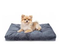 Nobleza Cama para Perro, M 80x50x10 cm Super Suave y Esponjosa Colchon Perro, Lavable de Felpa con Fondo Antideslizante, Gris Oscuro