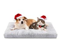 Nobleza Cama para Perro Mediano Anti-Ansiedad, Super Suave Lavable con Fondo Antideslizante, Felpa Gris, 80x50x10 cm