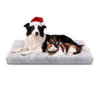 Nobleza Cama para Perro Mediano Anti-Ansiedad, Super Suave Lavable con Fondo Antideslizante, Felpa Gris, 110x73x10 cm