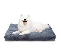 Nobleza Cama para Perro, XL 110x73x10 cm Super Suave y Esponjosa Colchon Perro, Lavable de Felpa con Fondo Antideslizante, Gris Oscuro