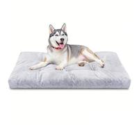 Nobleza - Cama para Perros Multifunción Lavable, Colchón Viaje para Mascotas con 6 Puntos de Acabado Antideslizante, Super Suave y Portátil para Jaula, Coche o Casa - S, 80 * 50 * 10cm, Gris