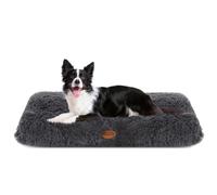 Nobleza Cama Perro Grande, Cama Perro Lavable, Peluche Largo Cama para Perros, Suave y Esponjoso, Cama de Perro Antideslizante, Gris Oscuro, 95x60cm
