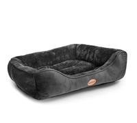 Nobleza Cama Perro Grandes, Cama para Perro Lavable, Cama de Perros Medianos Antideslizantes con Relleno de Fibras Super Suave, Cama para Mascotas Pequeños, Negro, XL, 87 * 77cm