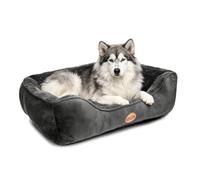 Nobleza Cama Perro Lavable, 87x77cm Cama para Perros Lavable con Antideslizantes con Relleno de Fibras Super Suave, Negro