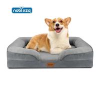 Nobleza Cama Perros Grande, 89x63x17cm, Sofá Perro con Espuma Viscoelástica, Cama Ortopédica Perros Lavable y Impermeable, Colchon Perro Medianos
